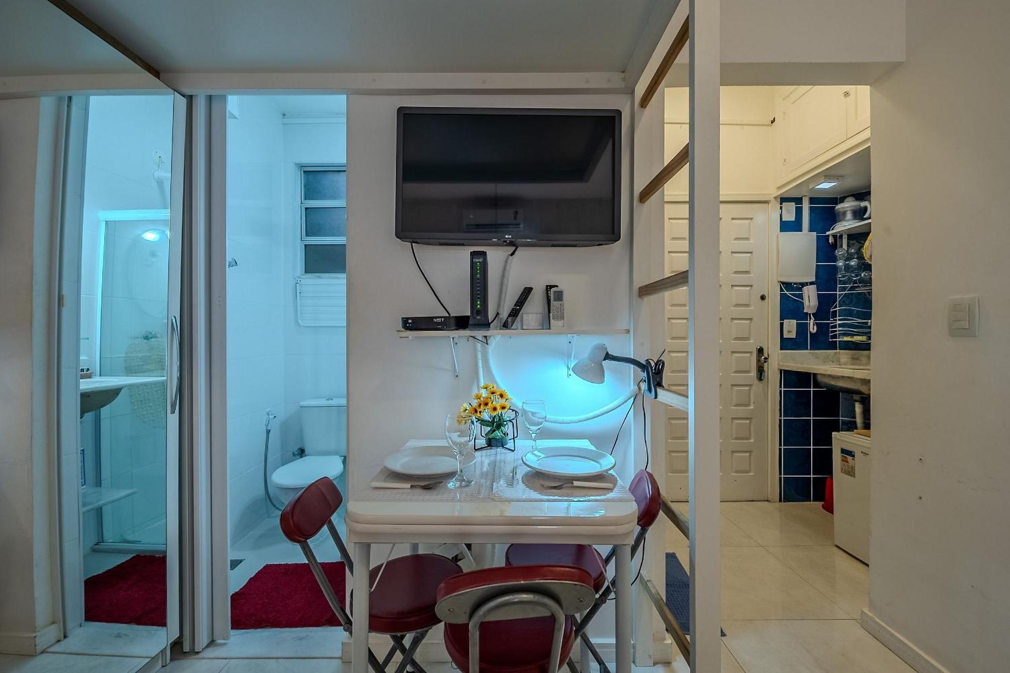 Studio Na Quadra Da Praia De Copacabana Rio de Janeiro Luaran gambar
